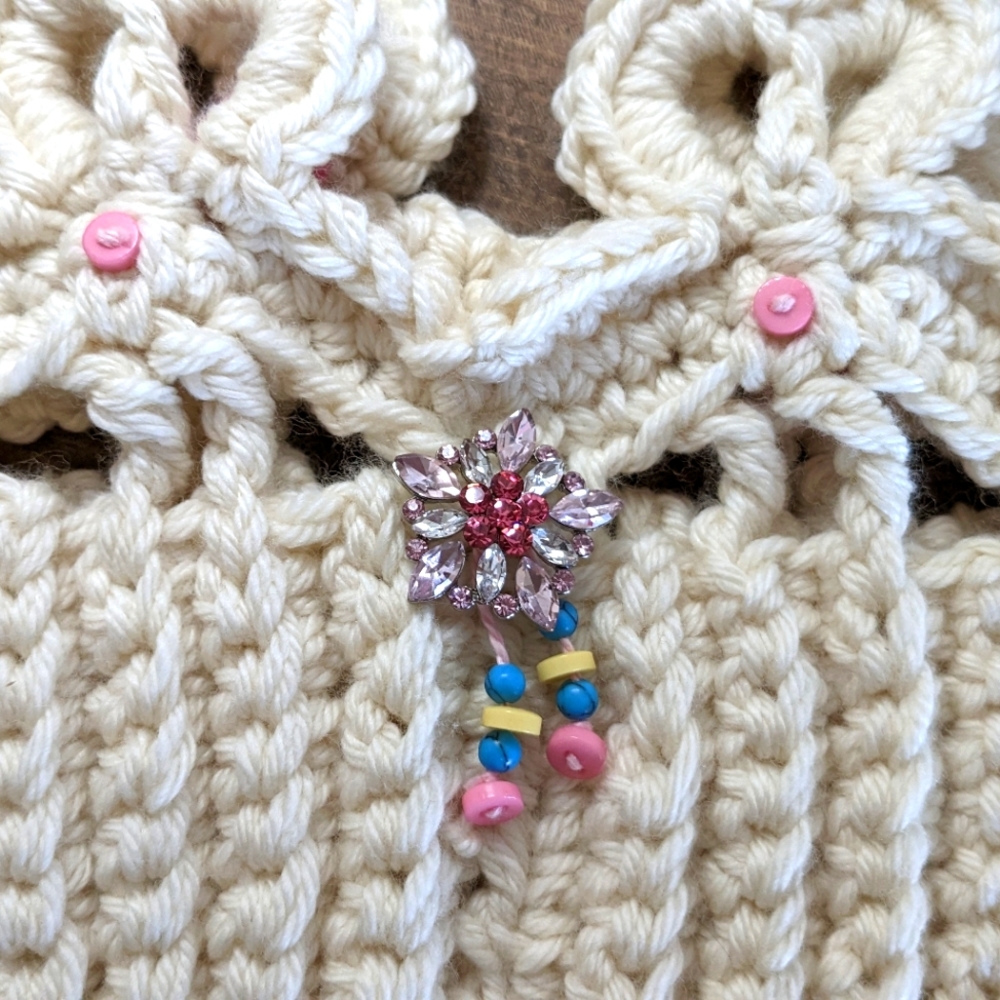 Crochet crown headband